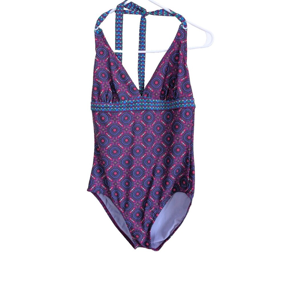 Prana Women's Lahari One-Piece Swimsuit Halter Vacation Beach Size Medium